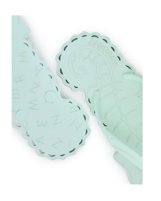 Zimmermann Green Seafoam Thong Sandals