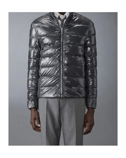Thom Browne Black Reversible Zip Up Puffer Jacket for men