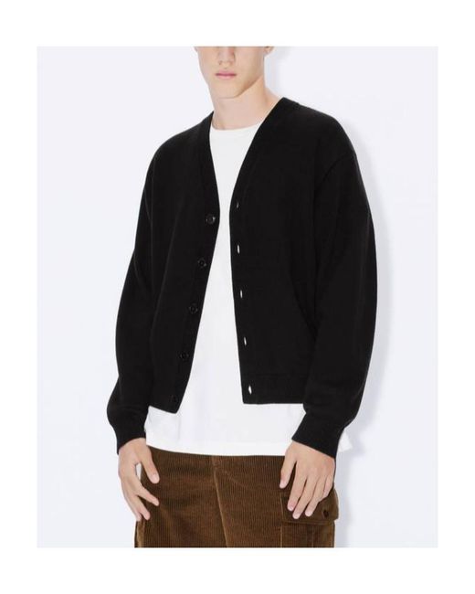 KENZO Black Tiger Academy Buttoned Cardigan for men