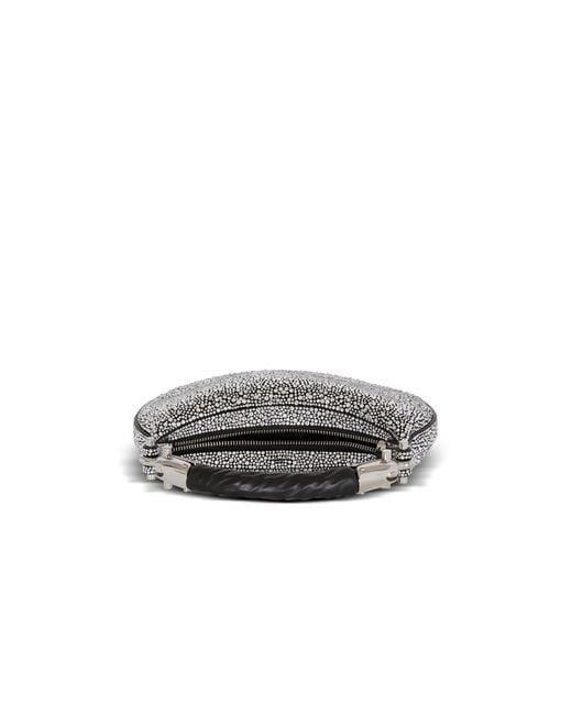 Balmain Gray Ebene Embellished Mini Hand Bag