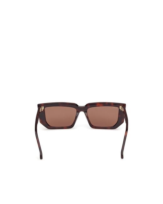 Max Mara Brown Rectangular Frame Sunglasses