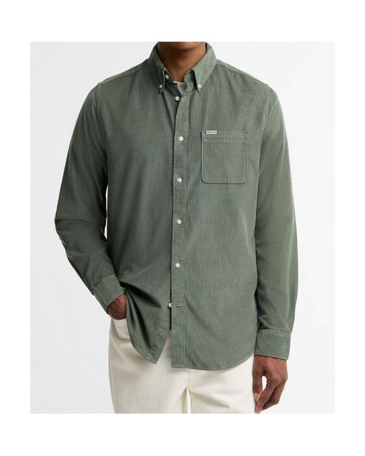 Barbour Green Button-Down Shirt for men