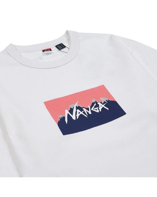 NANGA White Crew Neck T-Shirt for men