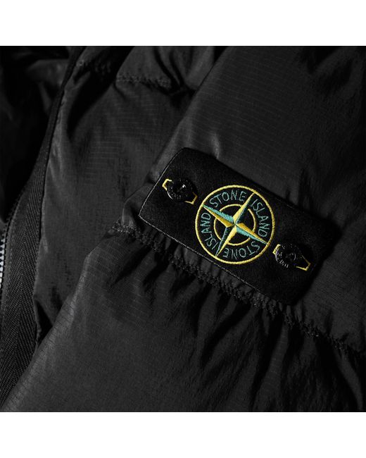 Stone Island Black Simple Down Jacket for men