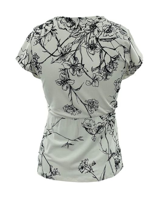 Max Mara Gray Studio Floral Embellished Crewneck T-Shirt