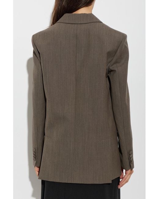 Moschino Brown Double-Breasted Suit Jacket