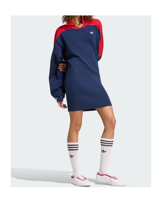 Adidas Originals Blue Polo Dress