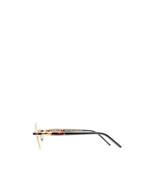 Kuboraum White P70 Geometric-Frame Glasses for men