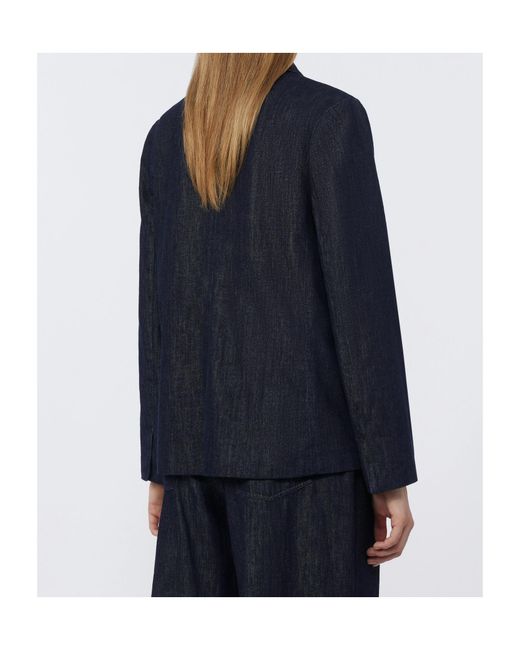 Max Mara Blue 'S Leone Single Breasted Denim Jacket