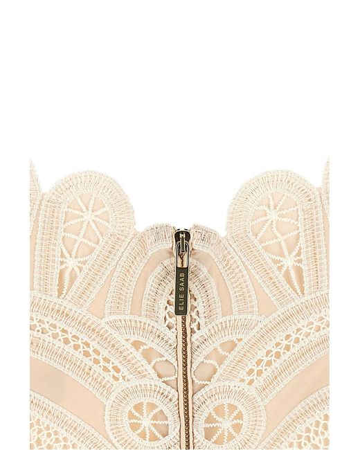 Elie Saab Natural Strap-Style Tank Top