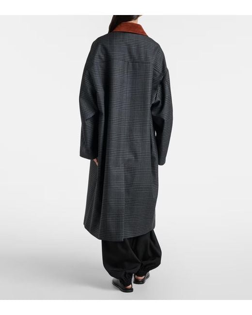 Rohe Black Checked Coat