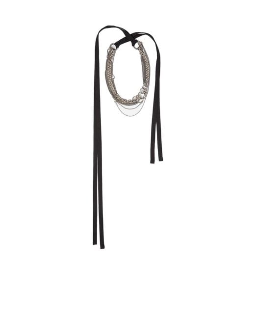 Ann Demeulemeester White Chanelles Necklace