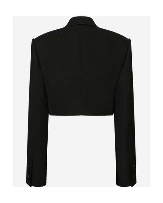 Dolce & Gabbana Black Cropped Blazer