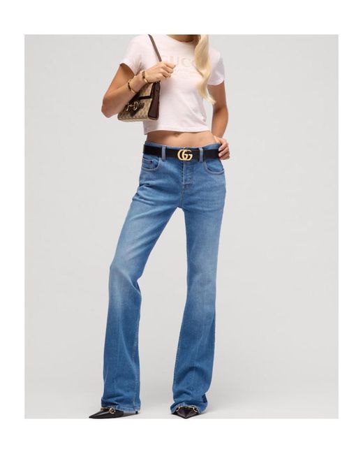 Gucci Blue Flared Pants