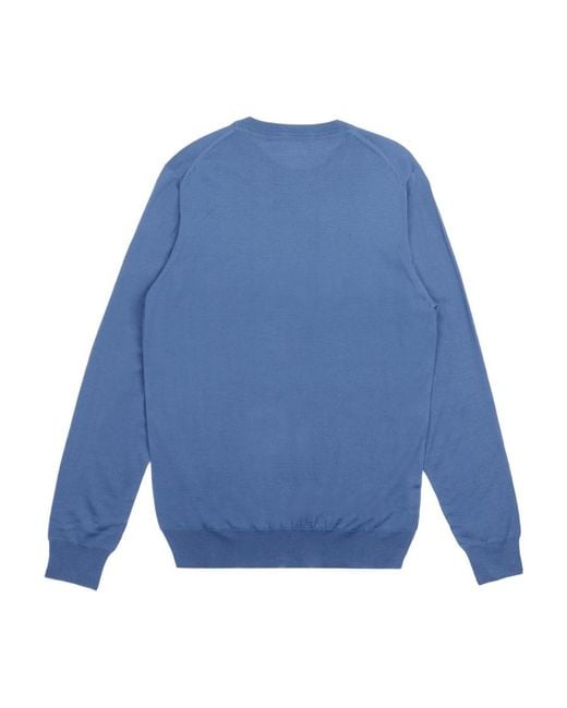 Ferragamo Blue Round-Neck Sweater for men