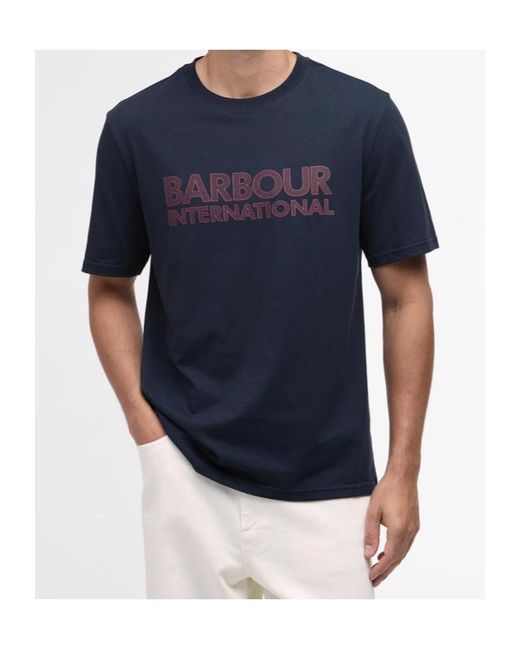 Barbour Blue Short-Sleeved T-Shirt for men