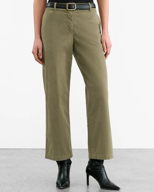 Nili Lotan Green Nohan Straight-Leg Trousers