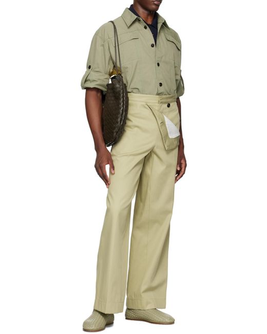 Bottega Veneta Green Light Cotton Twill Overshirt for men