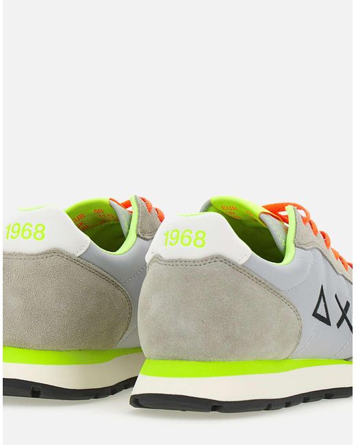 Sun 68 Multicolor Round-Toe Lace-Up Trainers for men