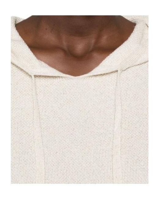 Fabiana Filippi Natural Drawstring-Hood Sweater
