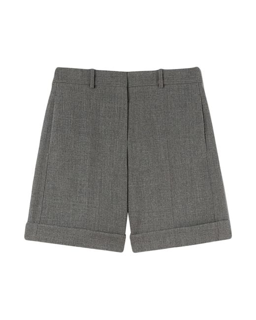 Jil Sander Gray Turn-Up Hem Tailored Shorts