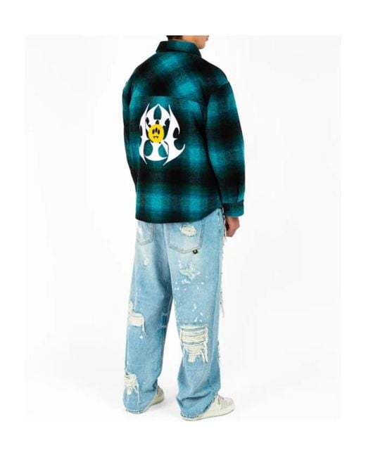Barrow Green Flannel Shirt for men