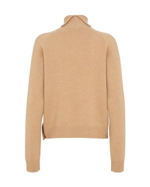 Fendi Natural Turtleneck Long Sleeved Knitted Jumper
