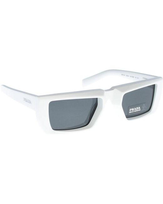 Prada Blue Eyewear Rectangular Frame Sunglasses for men