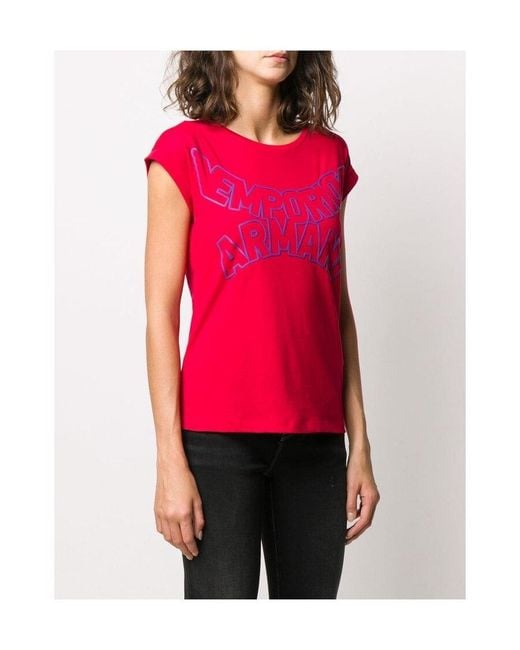 Emporio Armani Pink Logo T-Shirt