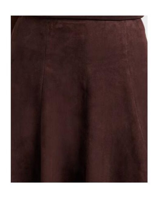Stouls Brown Rosalba Suede Midi Skirt