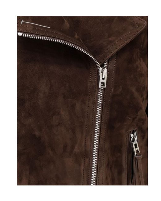 Tom Ford Brown Leather Jackets