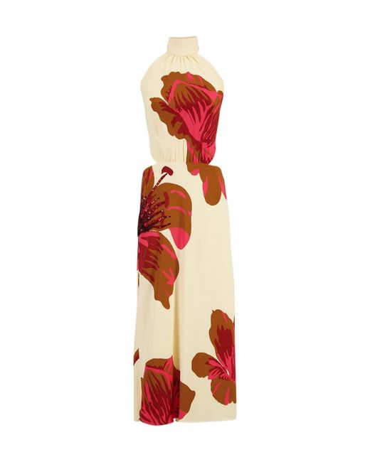 Johanna Ortiz Red Backless Dress