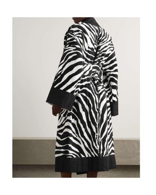 Dolce & Gabbana Black Lapel Long-Sleeved Bathrobe
