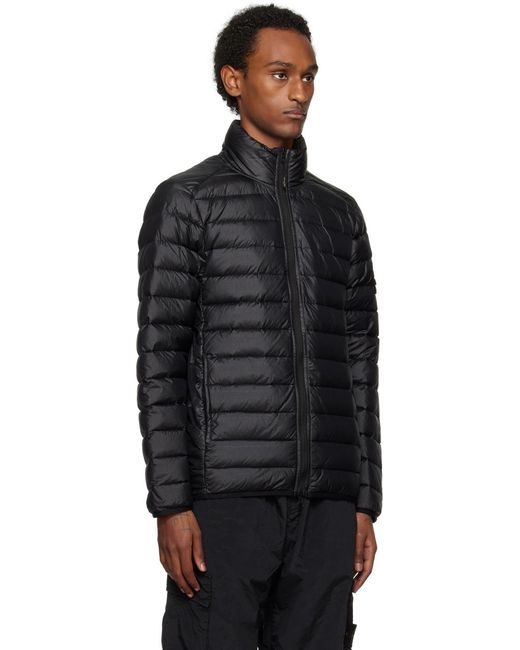 Stone Island Blue Compass-Badge Quilted Jacket for men