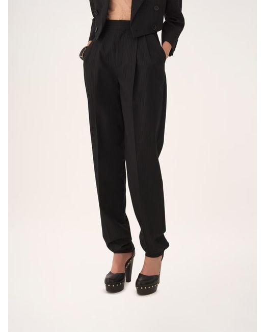 Chloé Black Chloé High-Waisted Wide-Leg Trousers