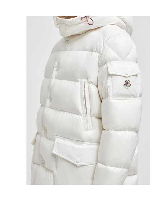 Moncler White Chiablese Short Puffer Jacket for men
