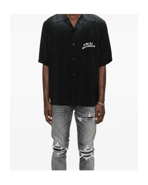 Amiri Black Hollywood Bowling Shirt for men