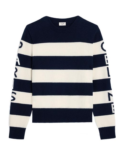 Céline Blue Crewneck Sweater