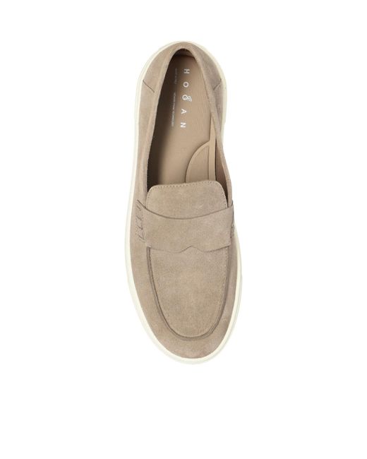 Hogan Multicolor Suede Penny Loafers for men