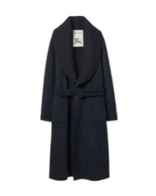 Burberry Blue Wool Mohair Blend Coat for men