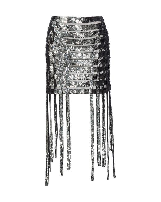 Pinko Black Sequinned Gladiatore Skirt