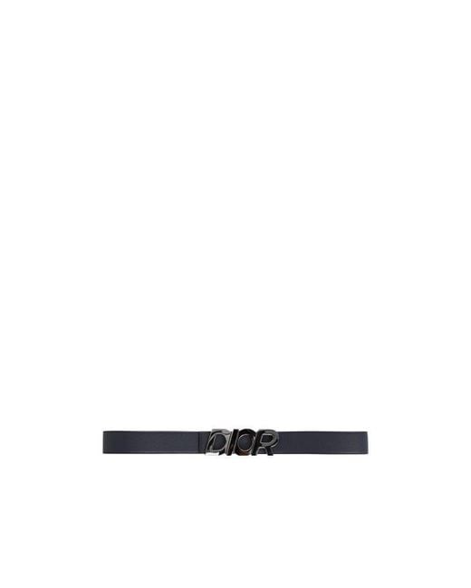 Dior White Homme Logo Plaque Belt for men