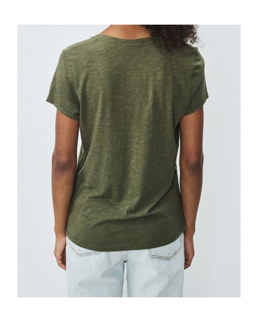 American Vintage Green Jacksonville Short-Sleeves Scoop-Neck T-Shirt