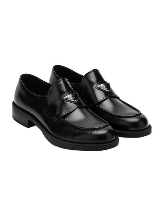 Prada Black 50Mm Chocolate Loafers for men