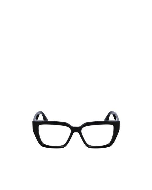 Victoria Beckham White Eyewear Angular Rectangle Glasses