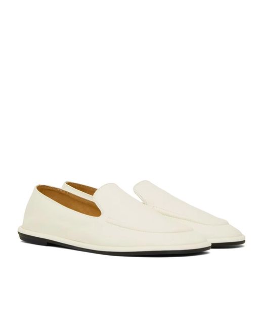 The Row White Pull-On Loafers