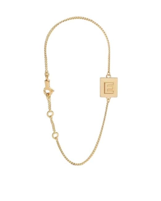 Céline White Alphabet E Bracelet