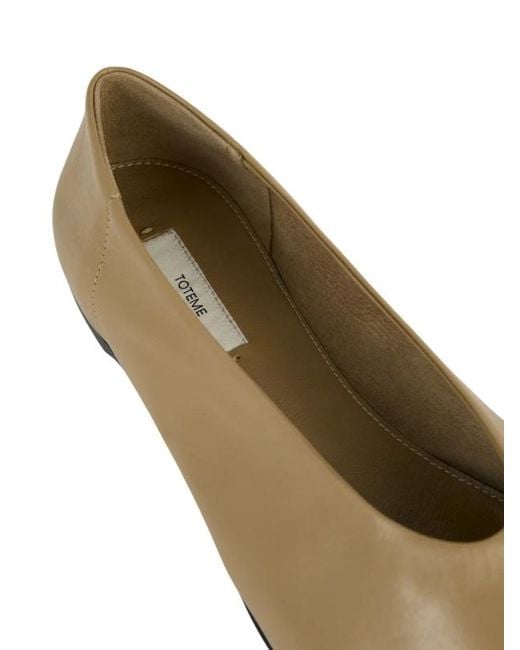 Totême  Natural Slip Nappa Ballerinas Desert