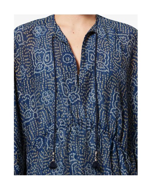 Isabel Marant Blue Loreliz Kaftan