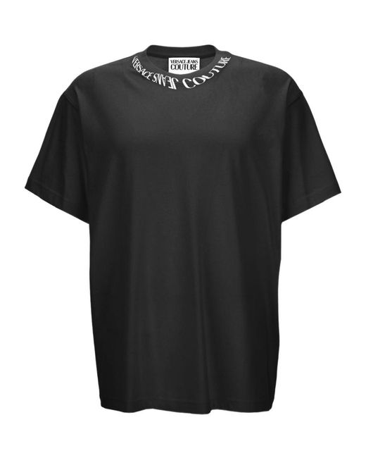 Versace Jeans Black Couture Regular Fit Crewneck T-Shirt for men